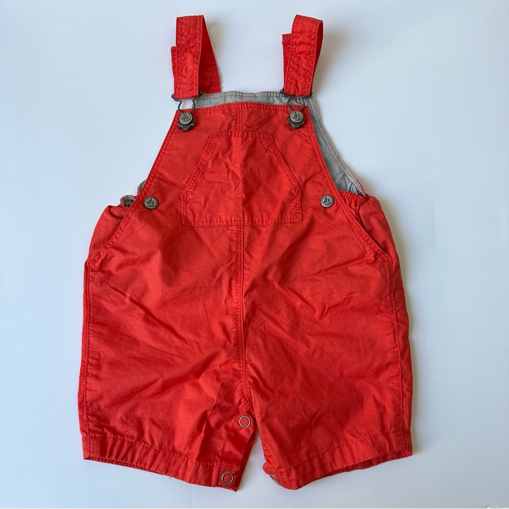 PETIT BATEAU orange salopette courte overall